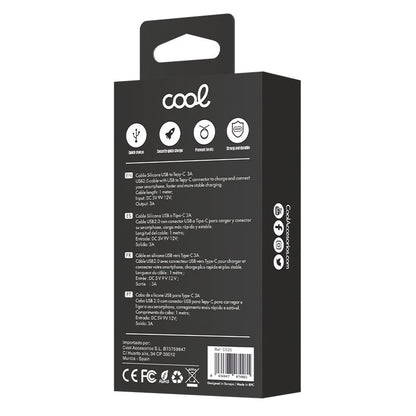 Câble USB COOL Universel Silicone Type C (1 mètre) Rose