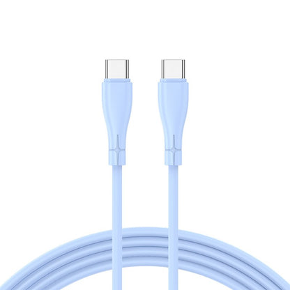 Câble USB universel en silicone COOL Type C vers Type C (1 mètre) Bleu clair