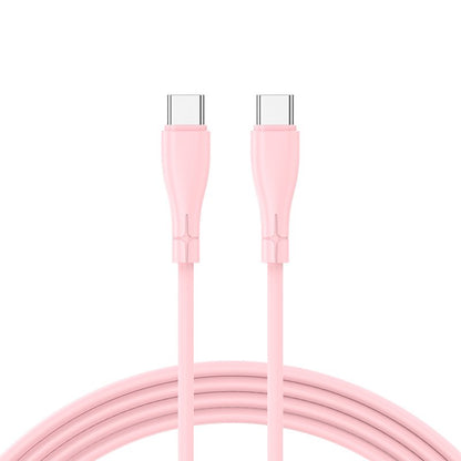 Câble USB universel en silicone COOL Type C vers Type C (1 mètre) Rose