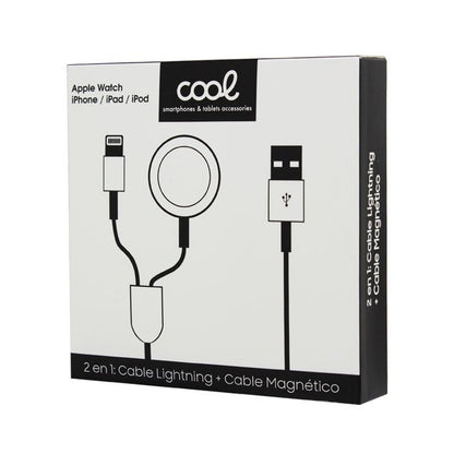 Câble USB magnétique COOL pour Apple Watch + Câble Lightning pour iPhone/iPad (2 en 1)