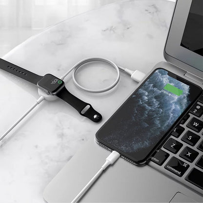 Câble USB magnétique COOL pour Apple Watch + Câble Lightning pour iPhone/iPad (2 en 1)