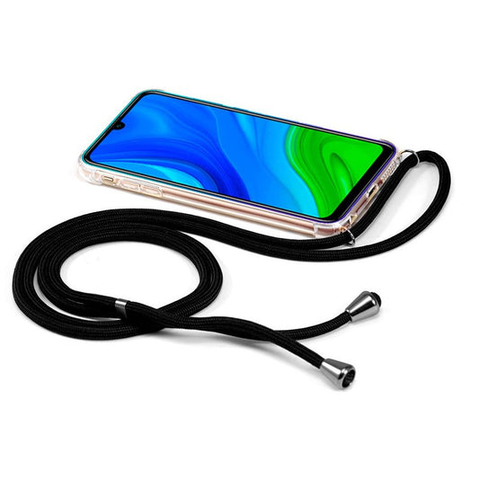 Coque tendance pour Huawei P Smart 2020 avec cordon noir