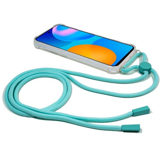 Coque tendance pour Huawei P Smart 2021 avec cordon bleu clair
