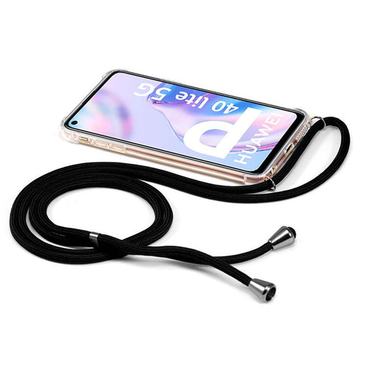 Coque tendance pour Huawei P40 Lite 5G avec cordon noir