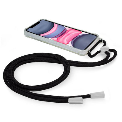 Coque iPhone 11 tendance avec cordon noir