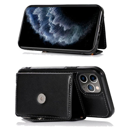 Étui portefeuille tendance pour iPhone 11 Pro, noir