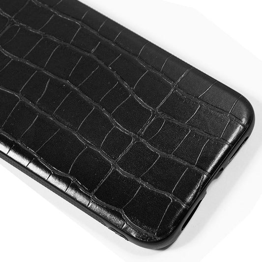 Coque cool pour iPhone 11 Pro Max en cuir crocodile noir