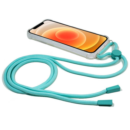 Coque cool pour iPhone 12 mini avec cordon bleu clair