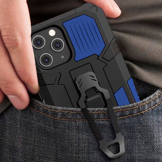 Coque rigide Cool pour iPhone 12 mini avec clip bleu marine