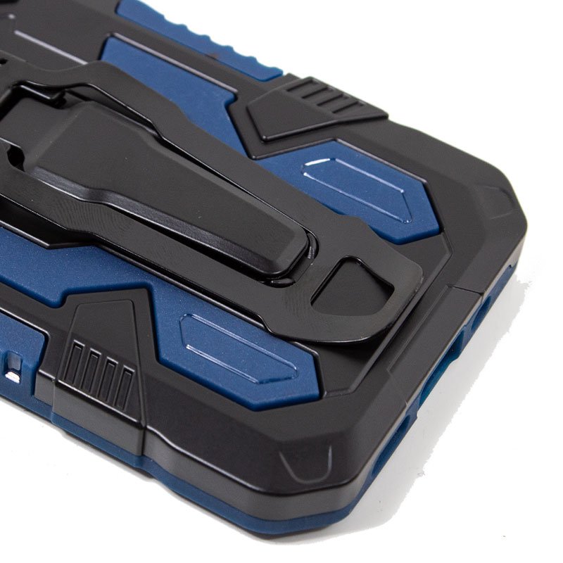 Coque rigide Cool pour iPhone 12 mini avec clip bleu marine