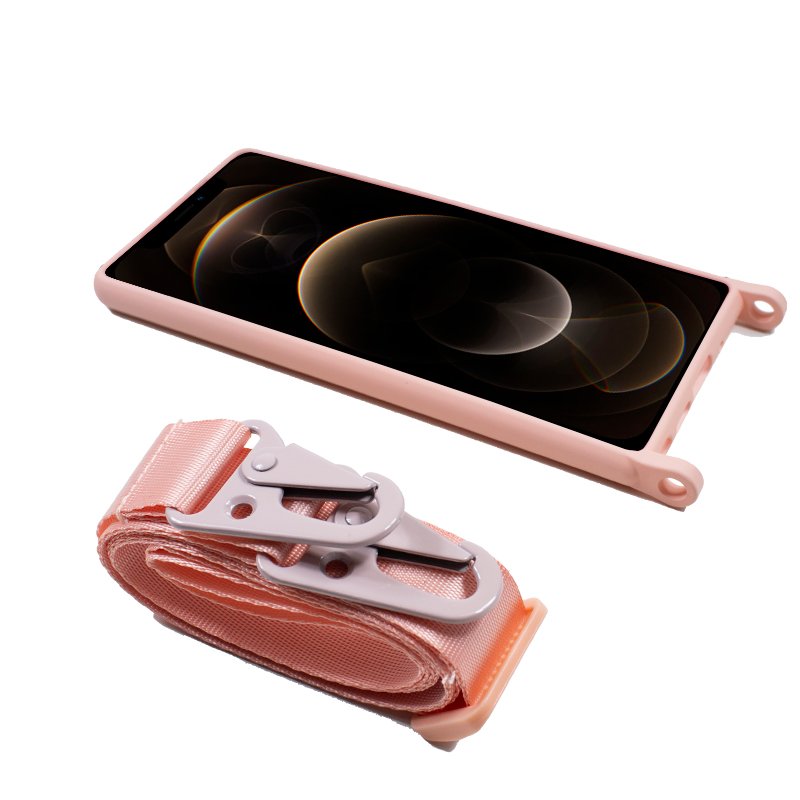 Coque cool pour iPhone 12 Pro Max avec ruban rose