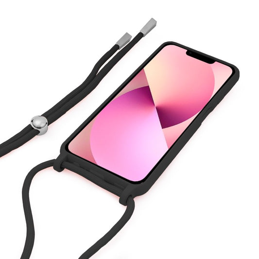 Coque cool pour iPhone 13 avec cordon noir lisse