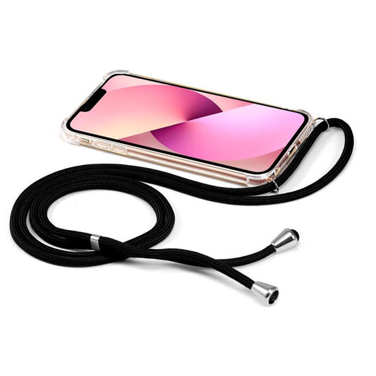 Coque iPhone 13 tendance avec cordon noir