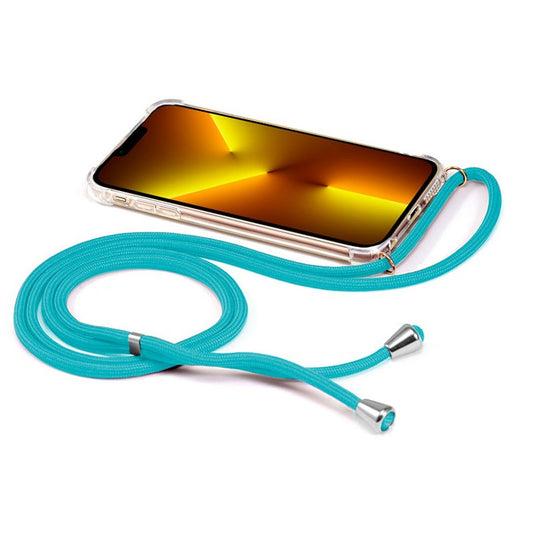 Coque cool pour iPhone 13 Pro Max avec cordon bleu clair