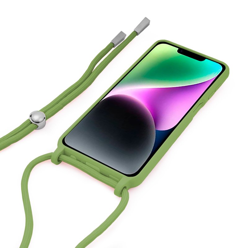 Coque cool pour iPhone 14 Cord Smooth Pistache