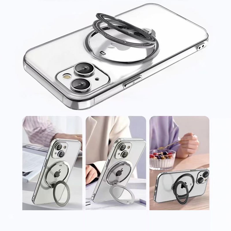 Coque Cool pour iPhone 14 avec anneau magnétique Gris