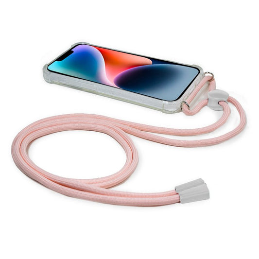 Coque cool pour iPhone 14 Plus avec cordon rose