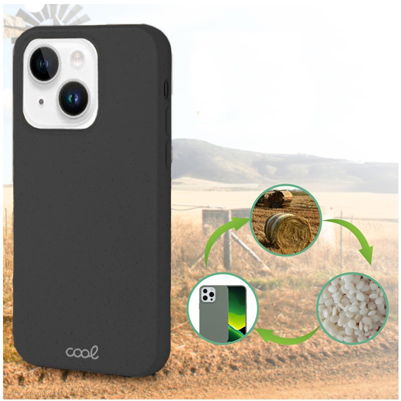 Coque Cool pour iPhone 14 Plus Eco Biodégradable Noir