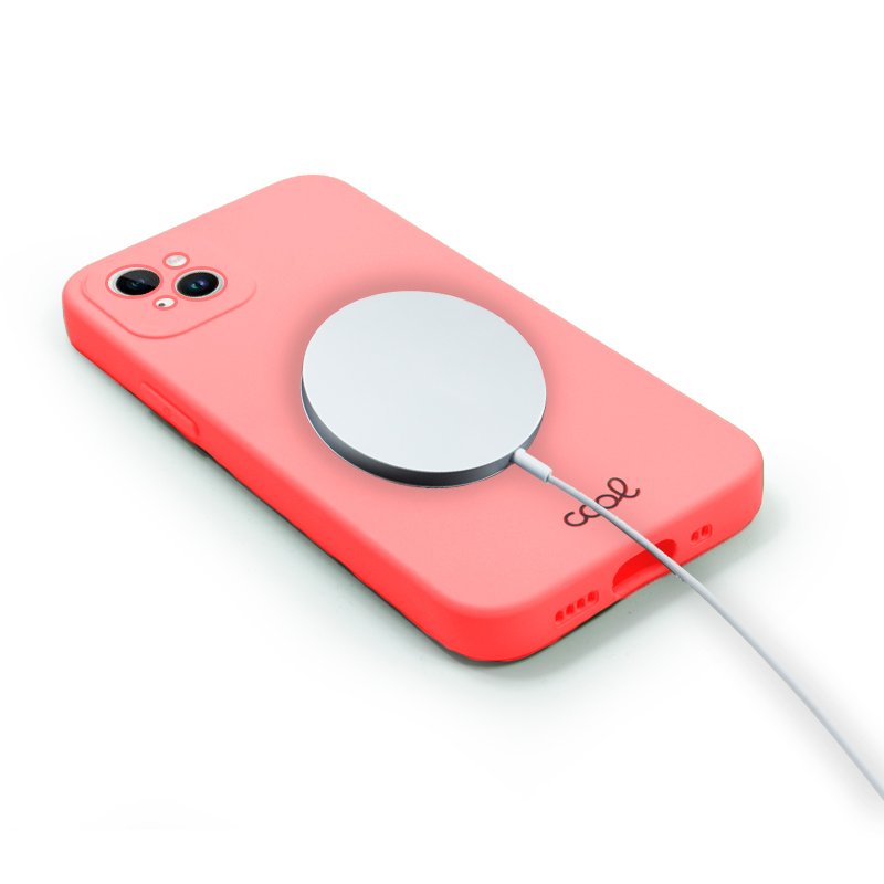 Coque magnétique cool pour iPhone 14 Plus, rose