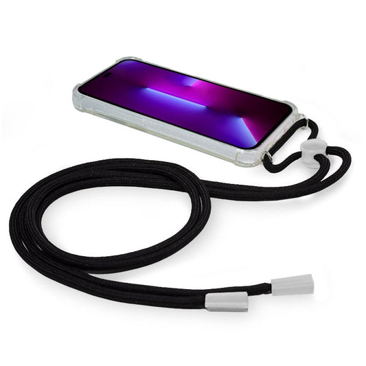 Coque cool pour iPhone 14 Pro avec cordon noir