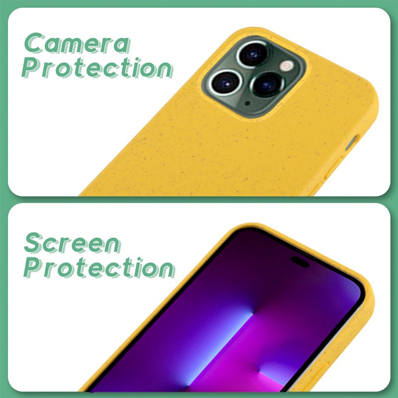 Coque Cool pour iPhone 14 Pro Eco Biodégradable Jaune