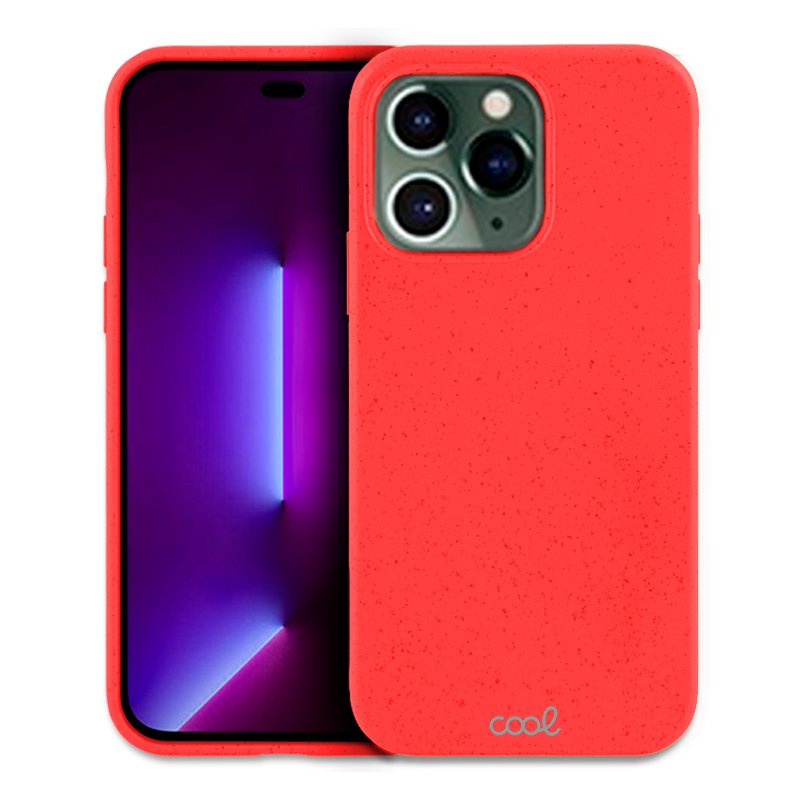 Coque Cool pour iPhone 14 Pro Eco Biodégradable Rouge