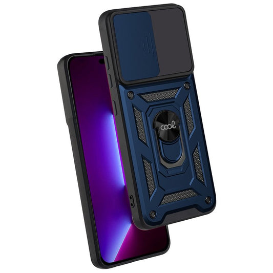 Coque rigide pour iPhone 14 Pro, couleur bleu marine