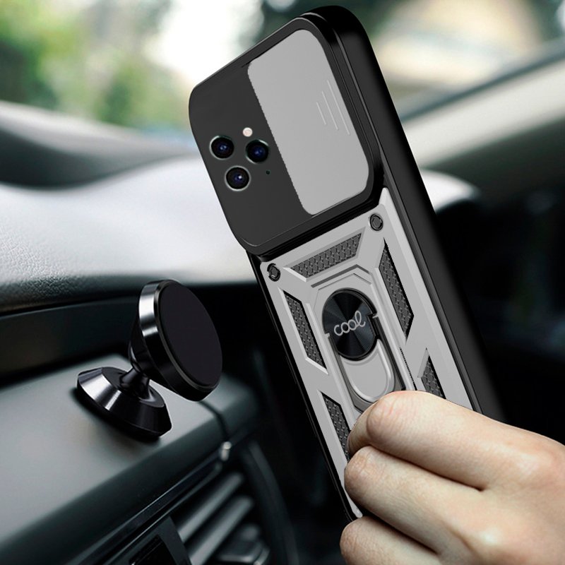 Coque rigide argentée pour iPhone 14 Pro