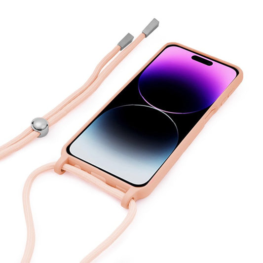 Coque cool pour iPhone 14 Pro Max Cordon Uni Rose
