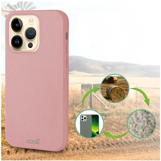 Coque Cool pour iPhone 14 Pro Max Eco Biodégradable Rose