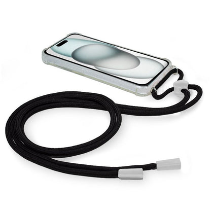 Coque iPhone 15 tendance avec cordon noir