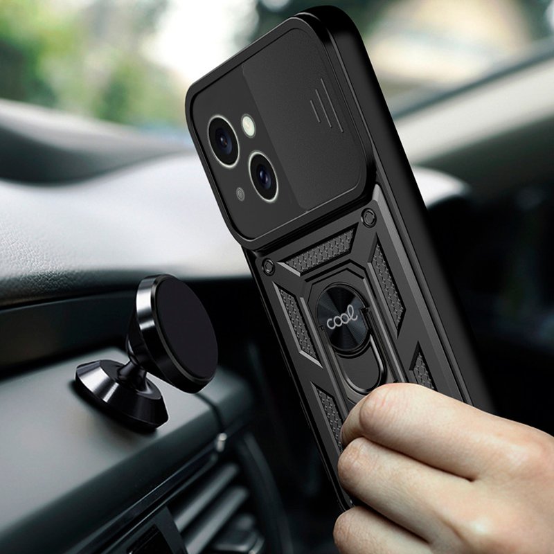 Coque rigide noire pour iPhone 15