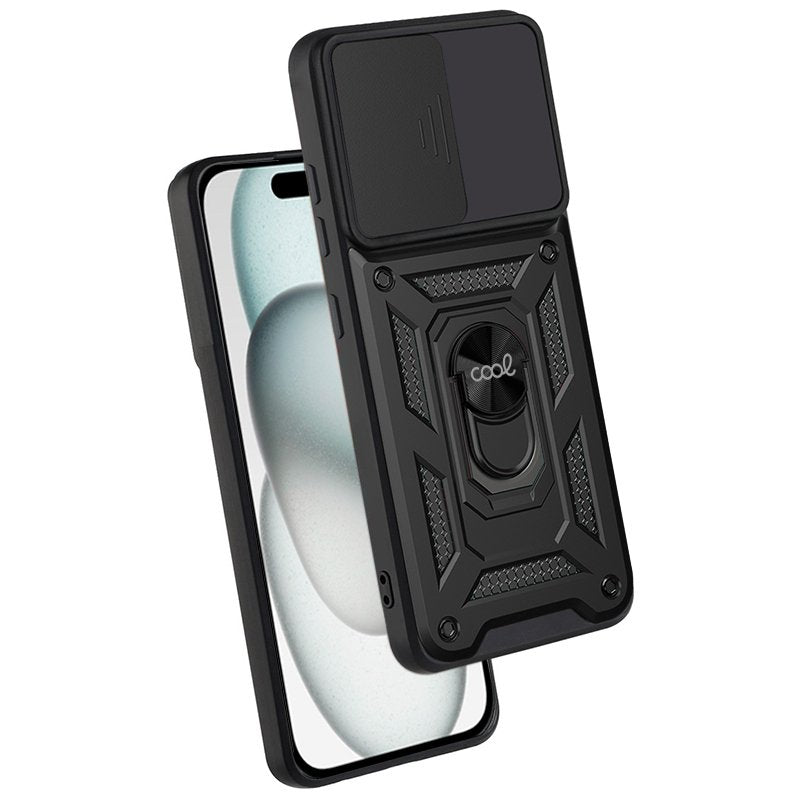 Coque rigide noire pour iPhone 15