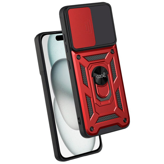 Coque rigide rouge pour iPhone 15