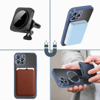 Coque magnétique pour iPhone 15 avec bord marin