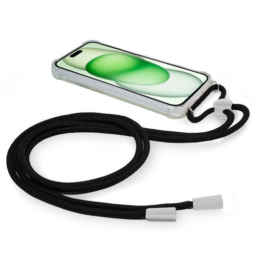 Coque cool pour iPhone 15 Plus avec cordon noir