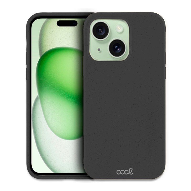 Coque Cool pour iPhone 15 Plus Eco Biodégradable Noir