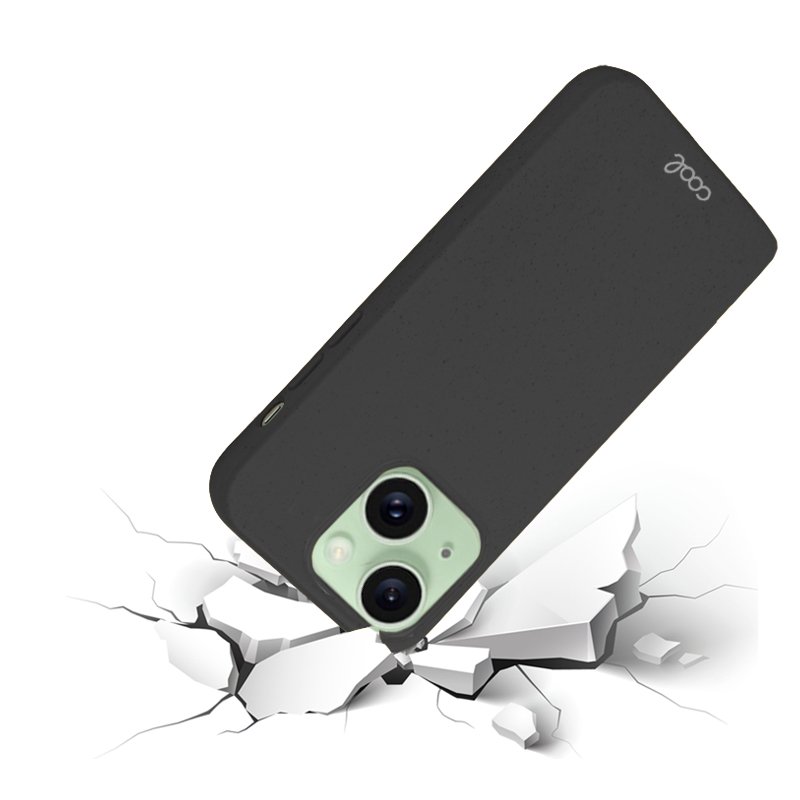 Coque Cool pour iPhone 15 Plus Eco Biodégradable Noir