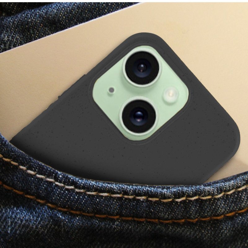 Coque Cool pour iPhone 15 Plus Eco Biodégradable Noir