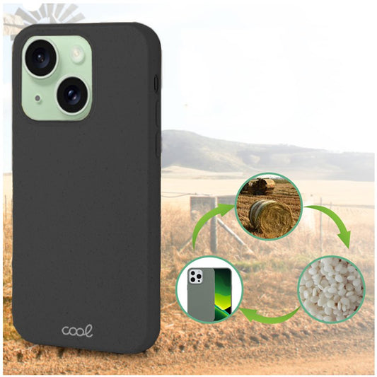 Coque Cool pour iPhone 15 Plus Eco Biodégradable Noir