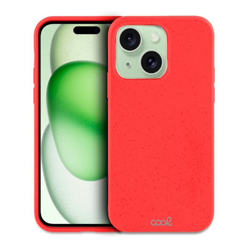 Coque Cool pour iPhone 15 Plus Eco Biodégradable Rouge