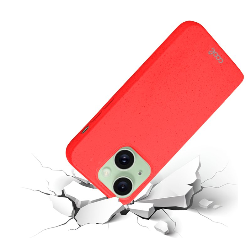 Coque Cool pour iPhone 15 Plus Eco Biodégradable Rouge