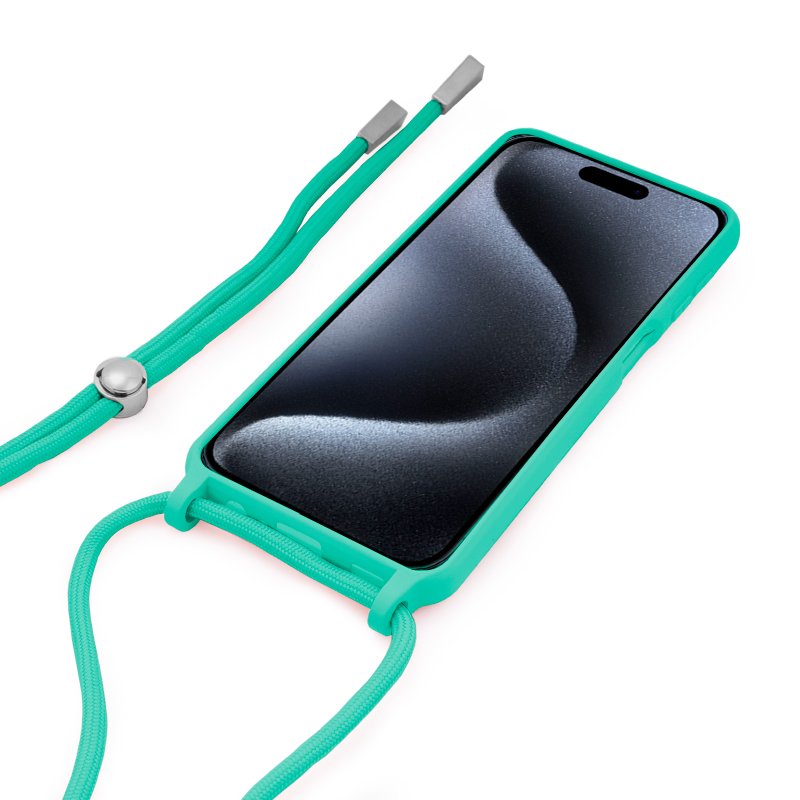 Coque cool pour iPhone 15 Pro Cord Smooth Mint