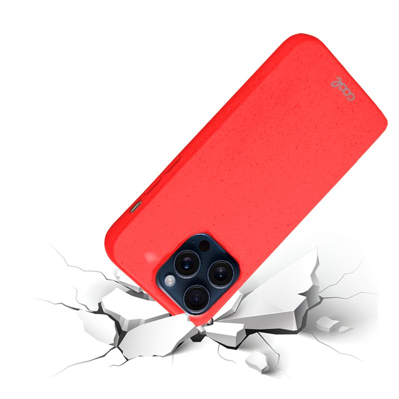 Coque Cool pour iPhone 15 Pro Eco Biodégradable Rouge