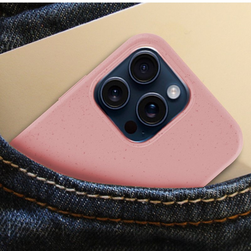 Coque Cool pour iPhone 15 Pro Eco Biodégradable Rose