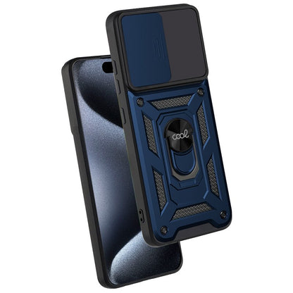 Coque rigide pour iPhone 15 Pro, couleur bleu marine