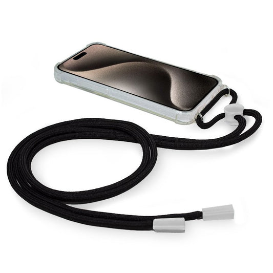 Coque cool pour iPhone 15 Pro Max avec cordon noir
