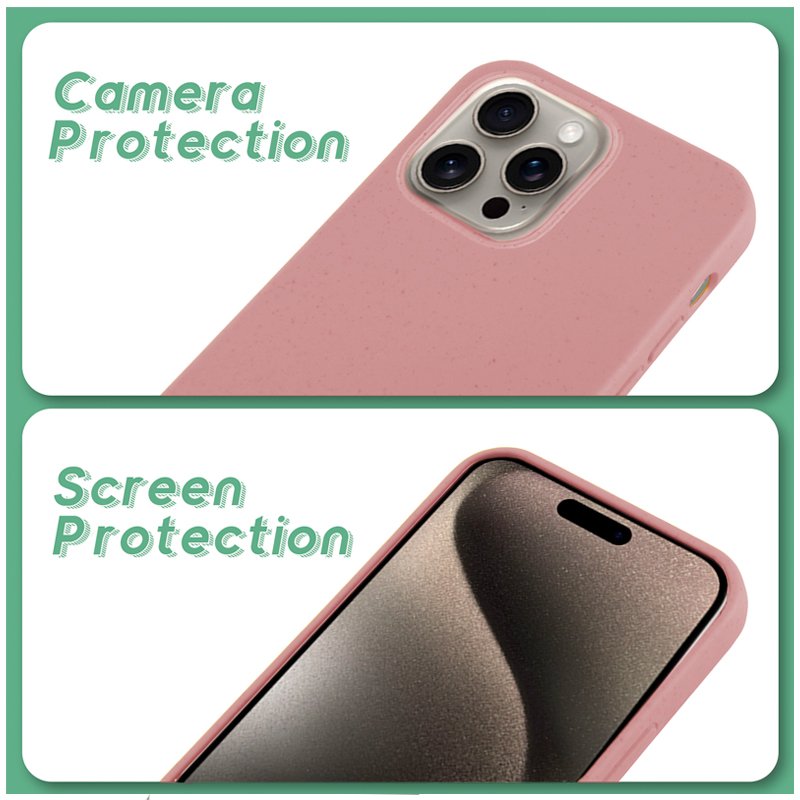 Coque Cool pour iPhone 15 Pro Max Eco Biodégradable Rose