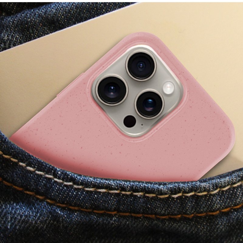 Coque Cool pour iPhone 15 Pro Max Eco Biodégradable Rose