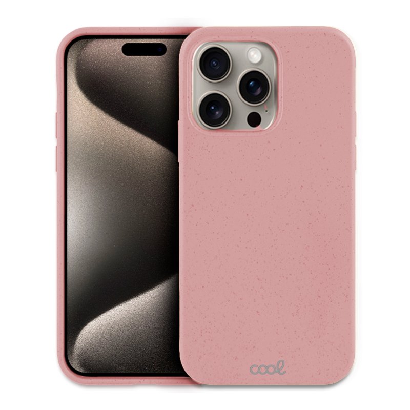 Coque Cool pour iPhone 15 Pro Max Eco Biodégradable Rose